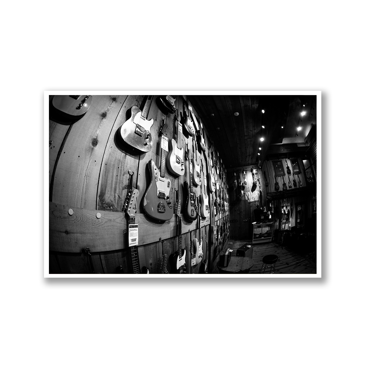 Guitar Wall, Vintage Guitars, Limited Edition Music Print - Hahnemühle German Textured Print